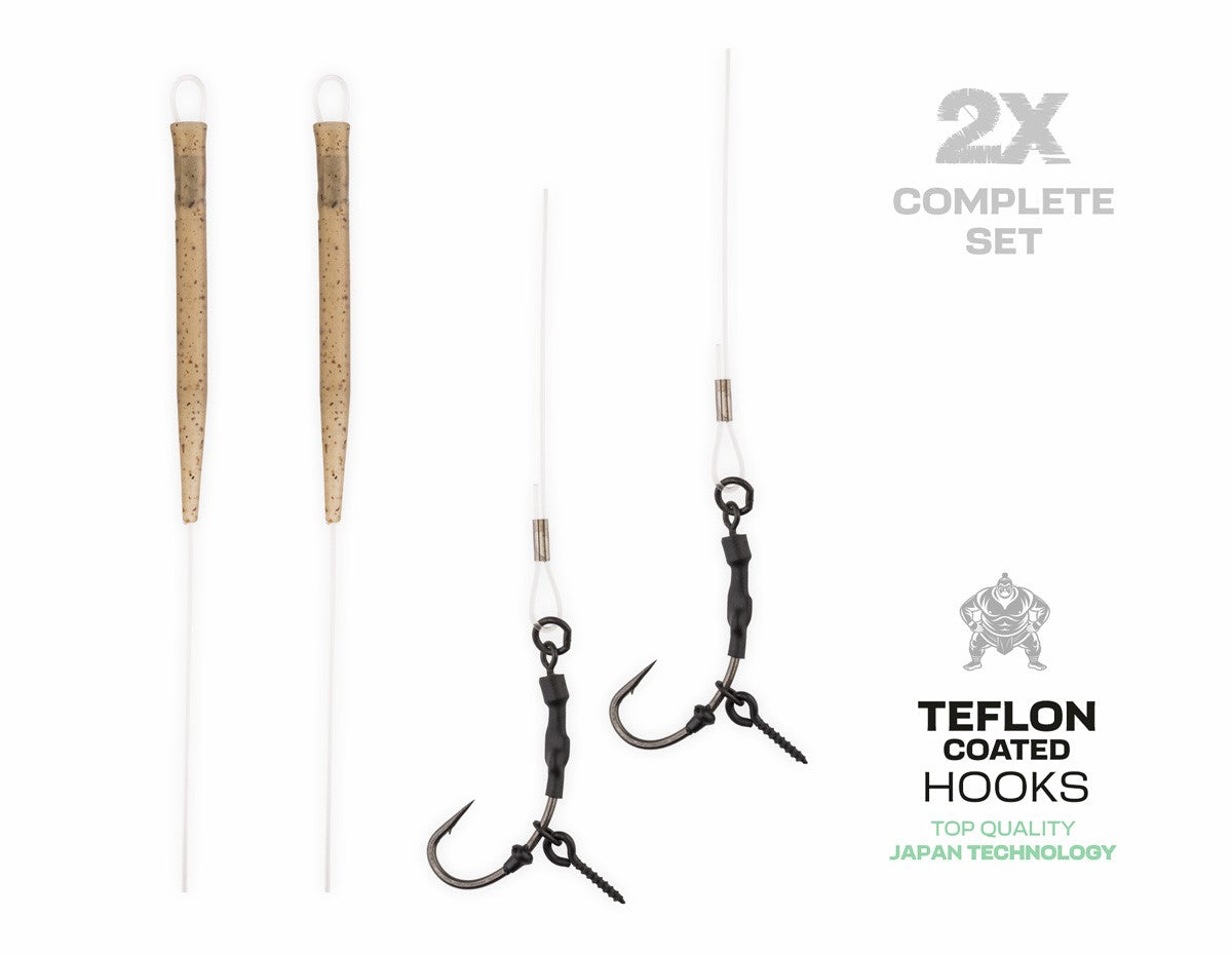 Cârlige montate Zfish Fluorocarbon Ronnie Rig