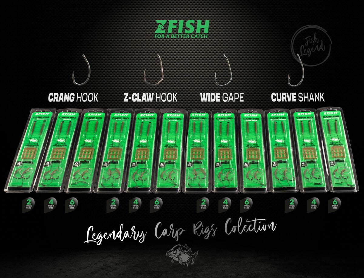 Cârlige montate Zfish Curve Shank