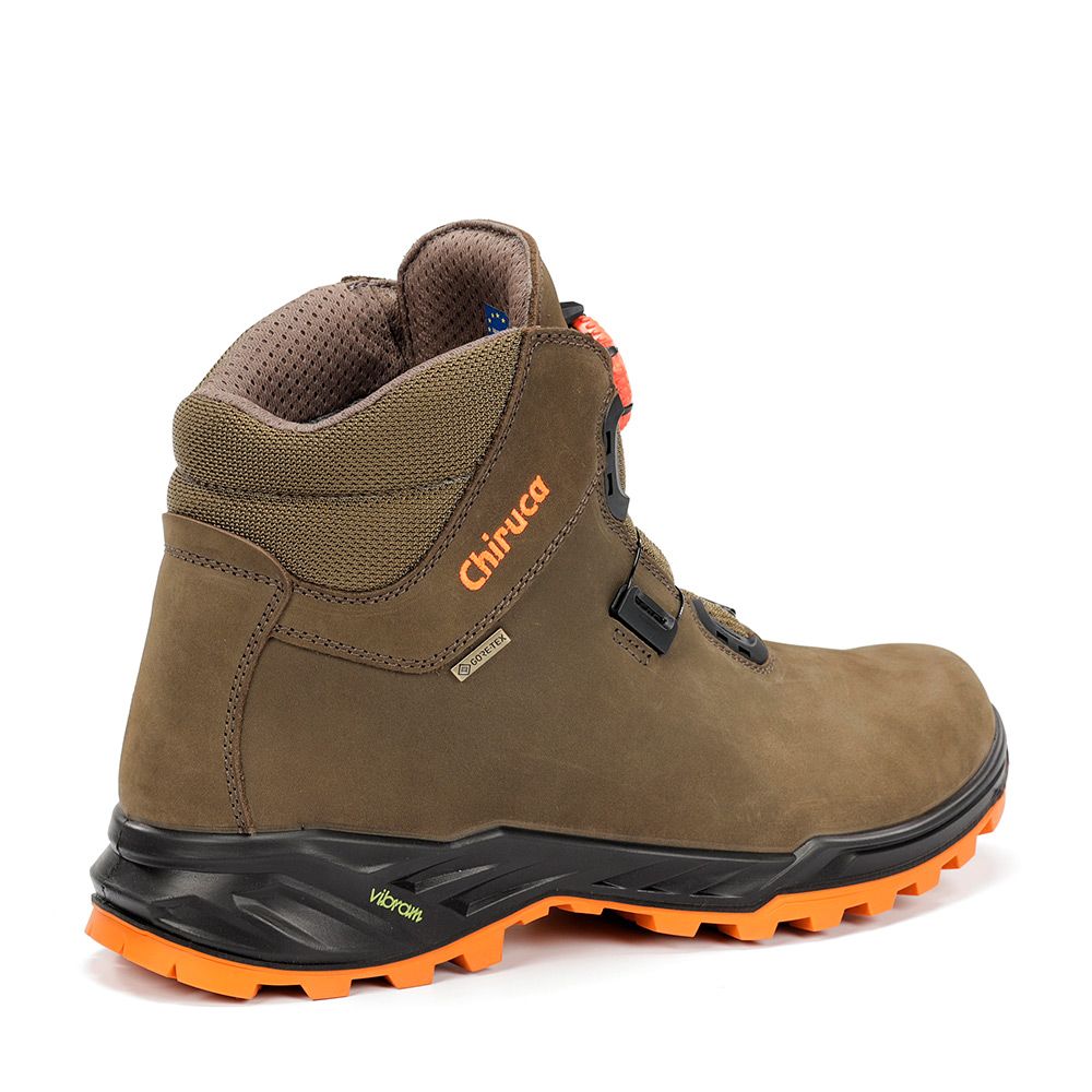 Botas Chiruca Cares Boa Hi Vis 08 Gore-Tex Verde y Naranja - Tienda Carpfishing