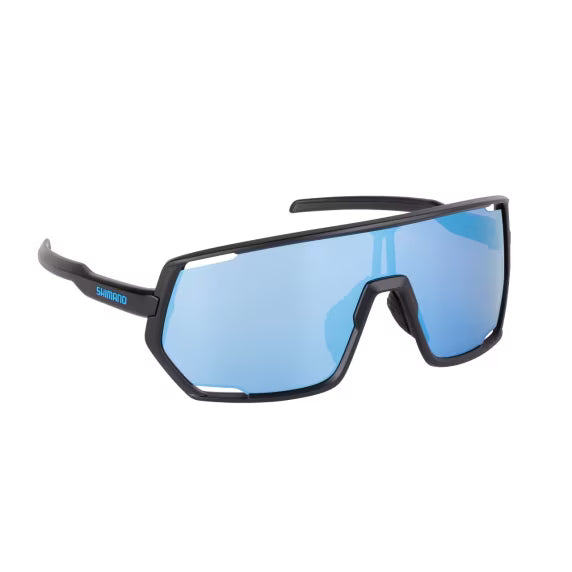 Ochelari de soare polarizați Shimano Lesath negru mat și albastru