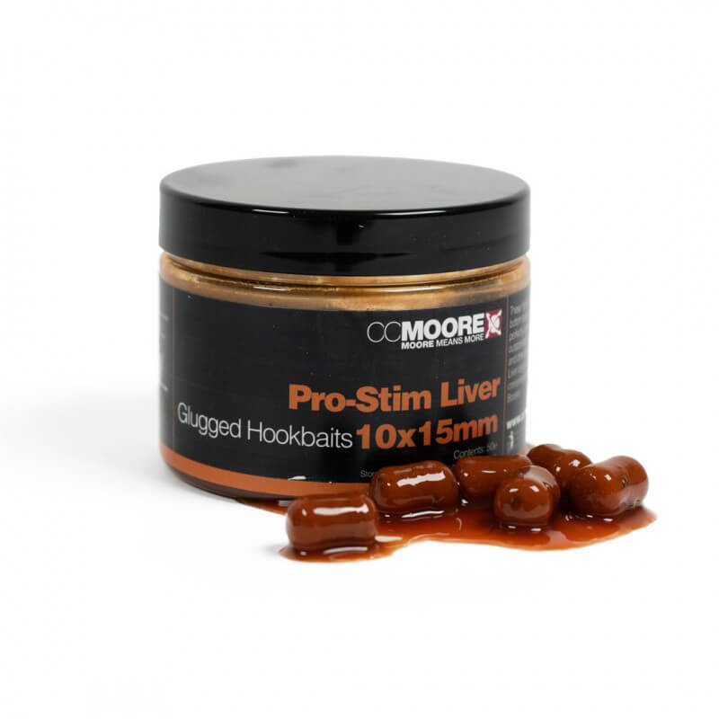 Glugged Hookbaits Dumbells Ccmoore Pro-Stim Liver 15x18 mm - Tienda Carpfishing