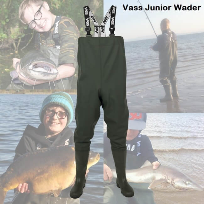 Vadeador Vass Tex 600-70J Chest Junior Verde - Tienda Carpfishing