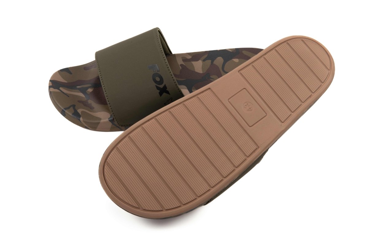 Chanclas Fox Sliders Caqui/Camo - Tienda Carpfishing