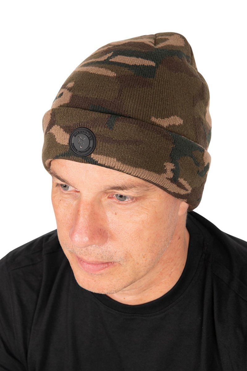 Gorro Fox Sherpa Tec Camo - Tienda Carpfishing