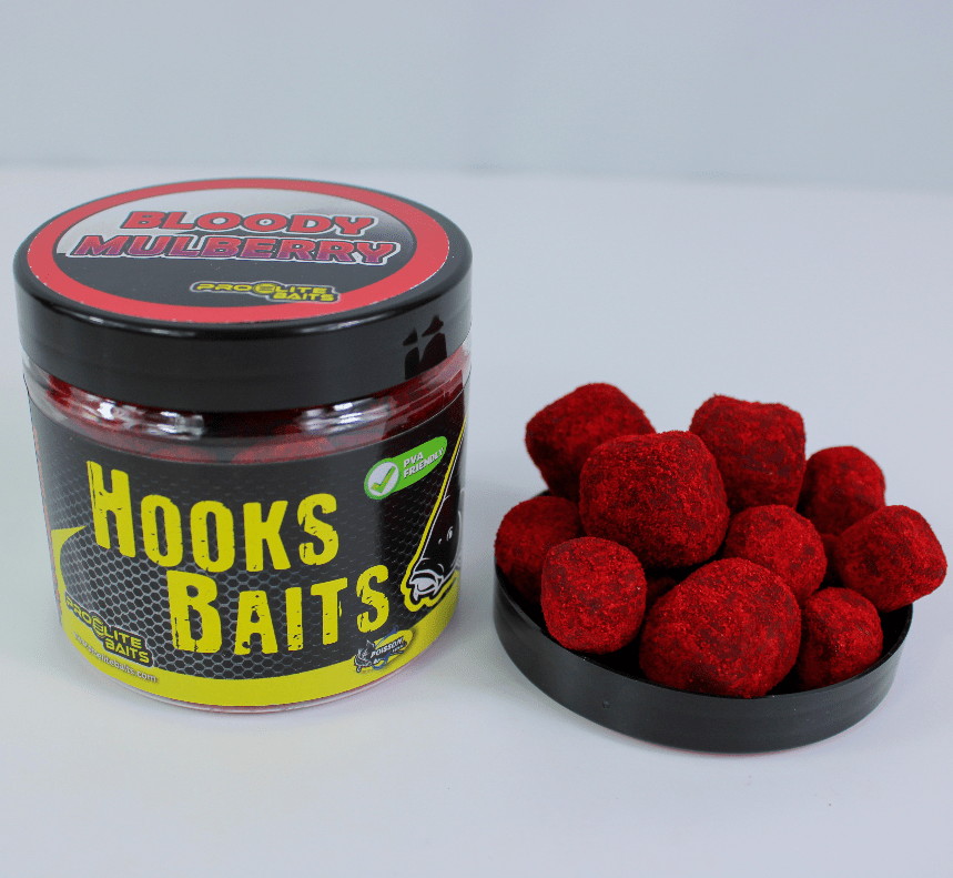 Hook Pellets en polvo Pro Elite Baits Bloody Mulberry 14 - 20 mm - Tienda Carpfishing