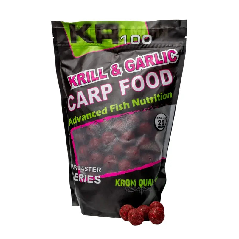 Boilies Krom Quality KR100 Krill și Garlic 20mm 800G