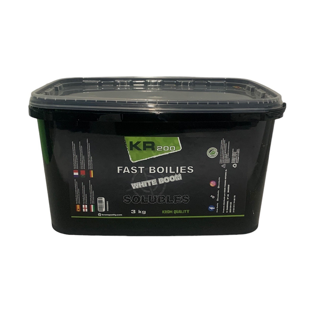 Boilies Solubil Krom Quality KR200 White Boom 20 mm 3 kg