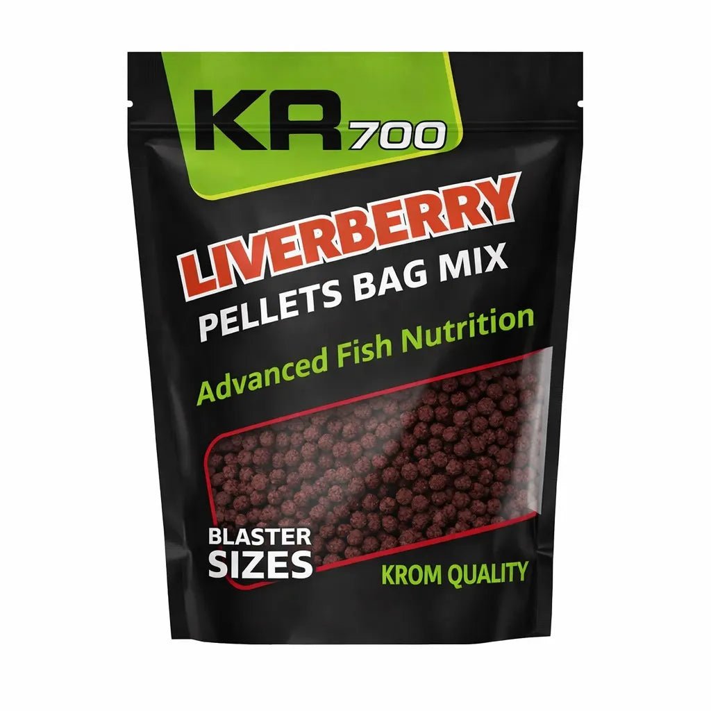 Mix Pellets Krom Quality KR300 LiverBerry 4.5MM 800G - Tienda Carpfishing