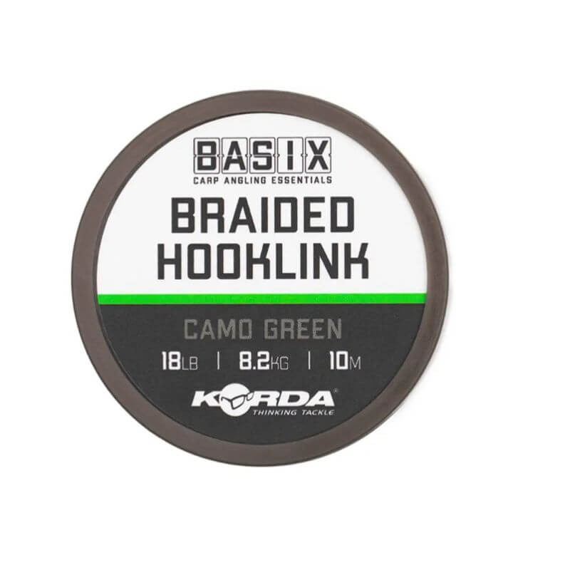 Trenzado Korda Basix Braided Camo Verde 18lb 10 m