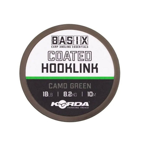 Trenzado Korda Basix Coated Camo Verde 18 lb 10 metros