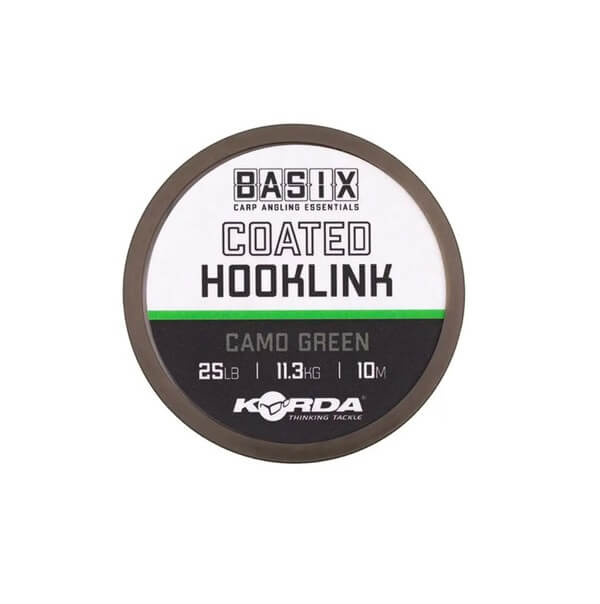 Trenzado Korda Basix Coated Camo Verde 25lb 10 metros