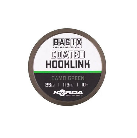 Trenzado Korda Basix Coated Camo Verde 25lb 10 metros