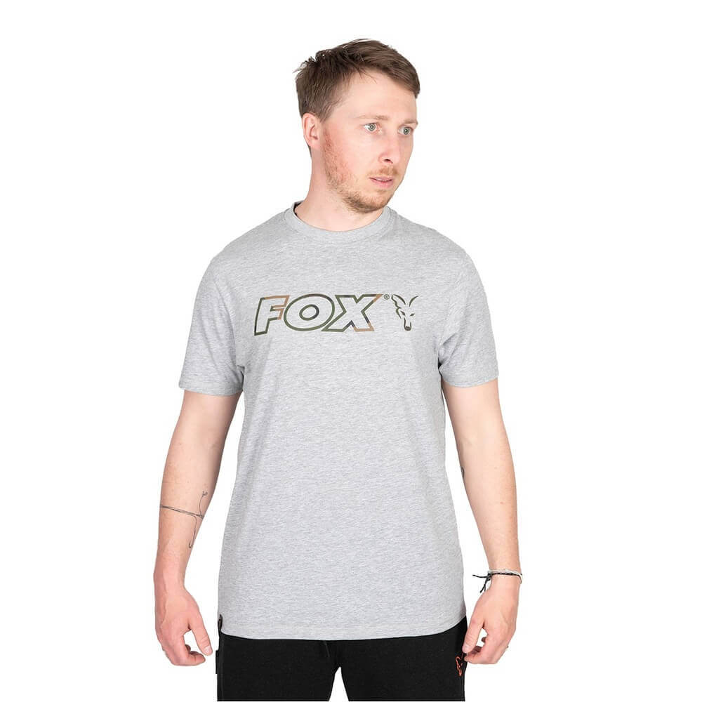 Camiseta Fox Ltd LW Marl Gris Talla XXL - Tienda Carpfishing