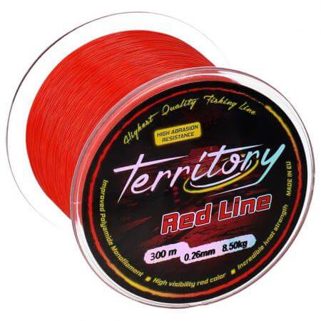 Hilo Mikado Territory Rojo 300 m - Tienda Carpfishing