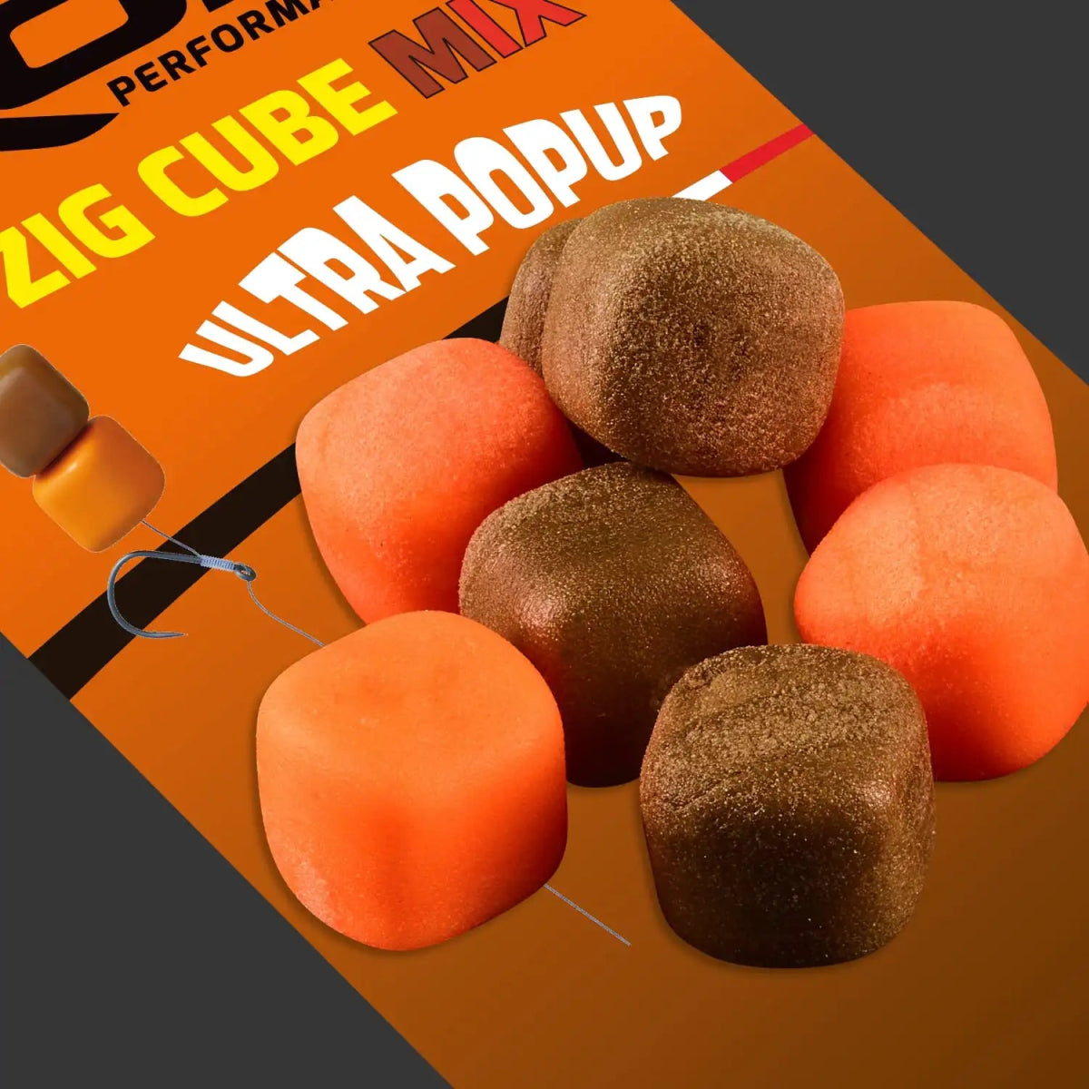 Pop up Zig Cube Rok Fishing Marrón/Naranja 12 - Tienda Carpfishing