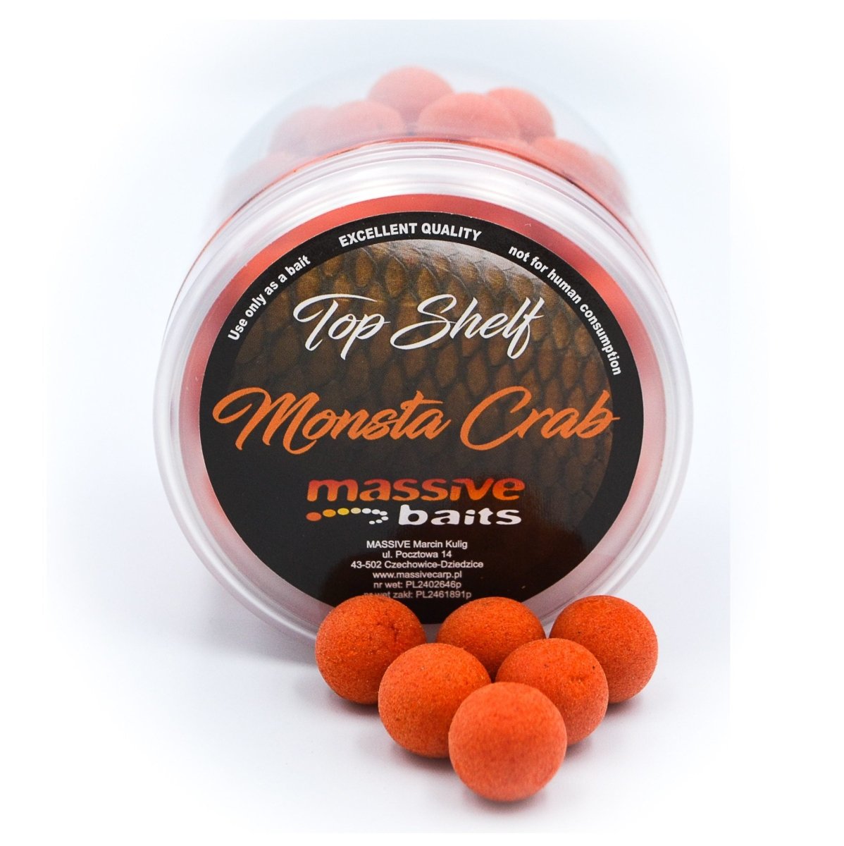 Pop ups Massive Baits Monsta Crab 14 mm - Tienda Carpfishing