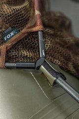 Detail of Fox fishing net connection, showcasing durable materials and innovative design for carpfishing.