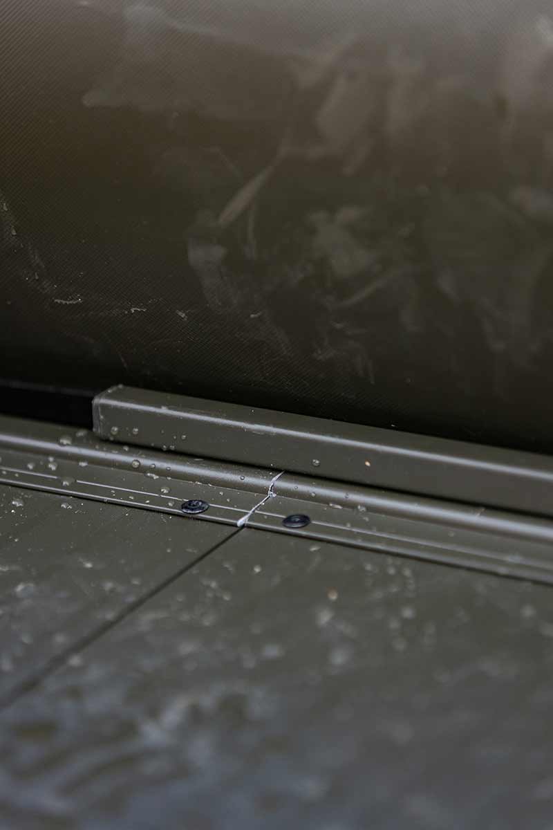 Close-up of the Barca Fox 320x Airdeck showing the durable material and construction detail.