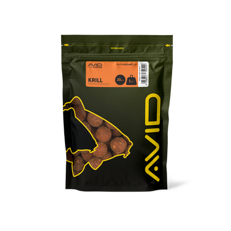 Boilies Avid Carp Premium Krill 20 mm - Tienda Carpfishing