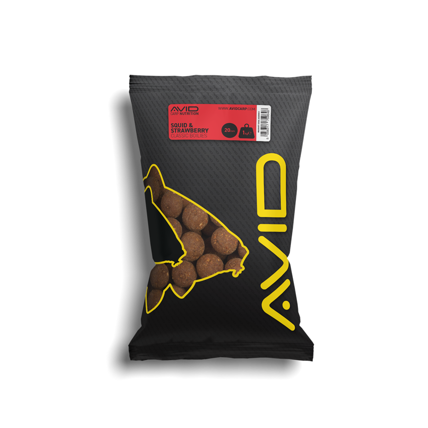 Boilies Avid Carp Classic Squid & Strawberry 20 mm