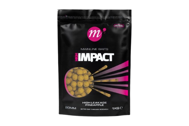 Boilies Mainline Impact cu scurgere mare Ananas 20 mm