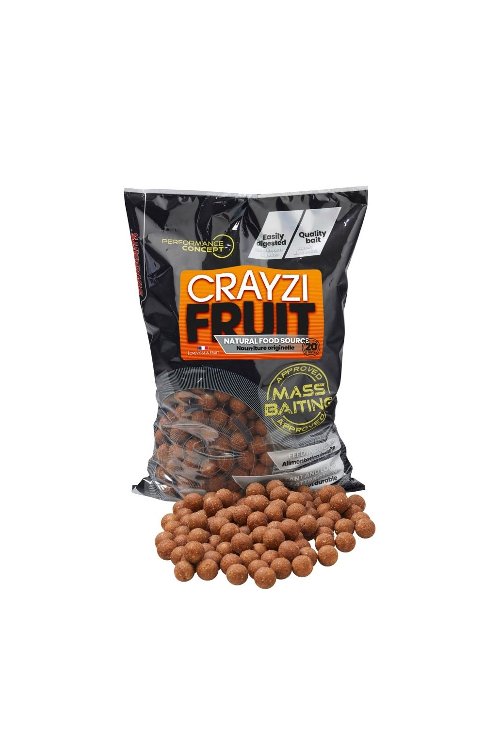 Boilies Starbaits Momeală în masă Crayzi Fruit - 20 mm 3 kg