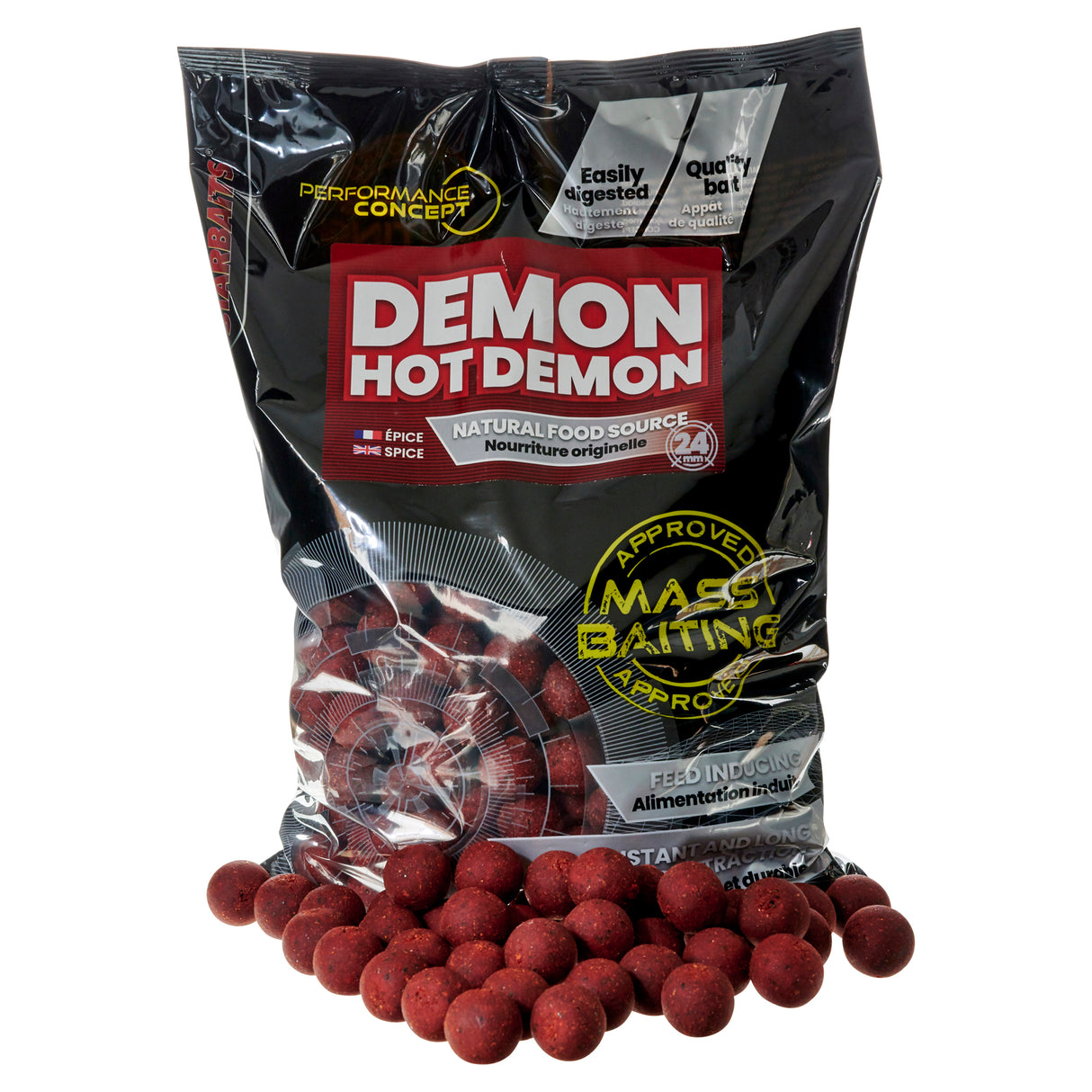 Boilies Starbaits Momeală în masă Hot Demon 24 mm 3 kg