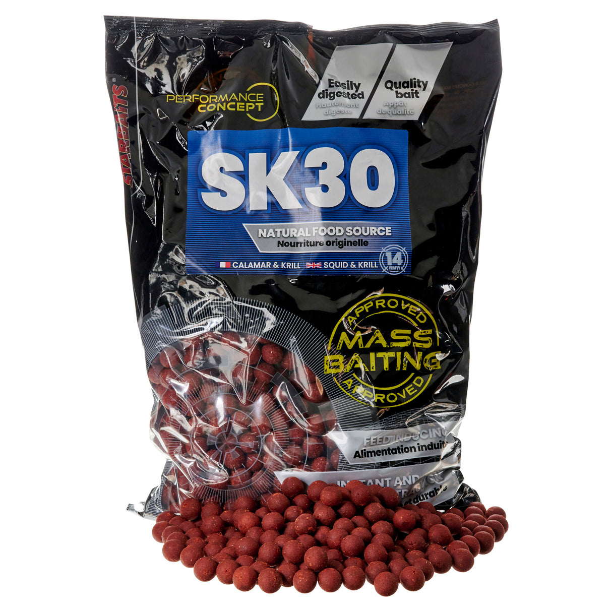 Boilies Starbaits Momeală de masă SK30 - 14 mm 3 kg