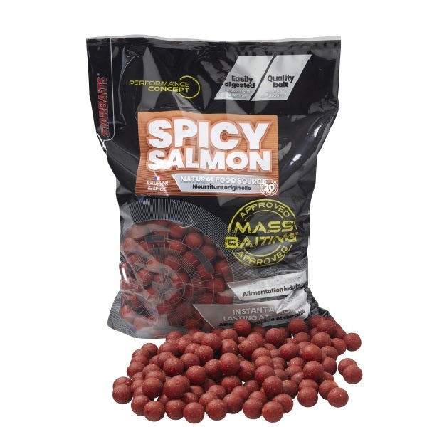 Boilies Starbaits Momeală în masă Spicy Somon 20 mm 3 kg