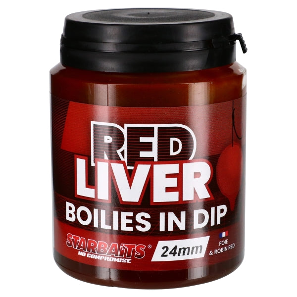 Boilies în Dip Starbaits Red Liver 24 mm