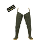 Botas altas Vass 700-60E Nova Series Thigh Verde, diseñadas para carpfishing, resistentes y flexibles en PVC de alta gama.