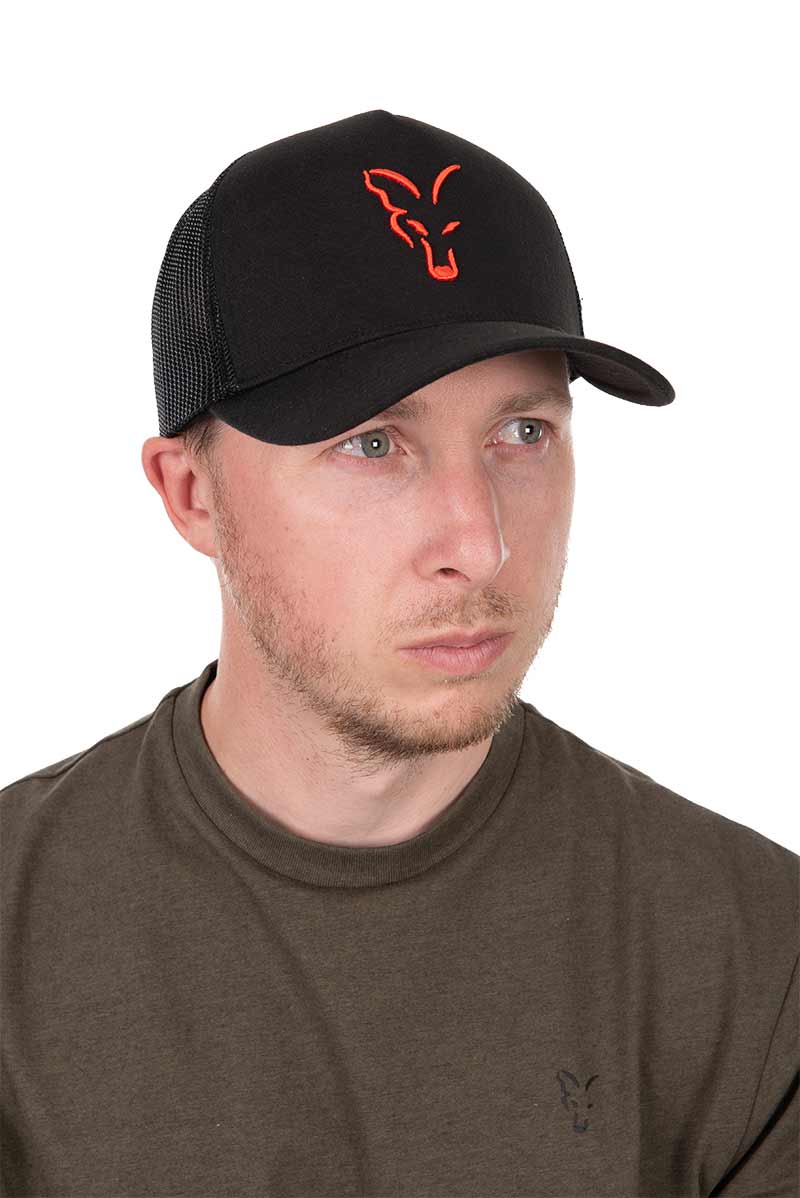 Gorra Fox Trucker Negru-portocaliu