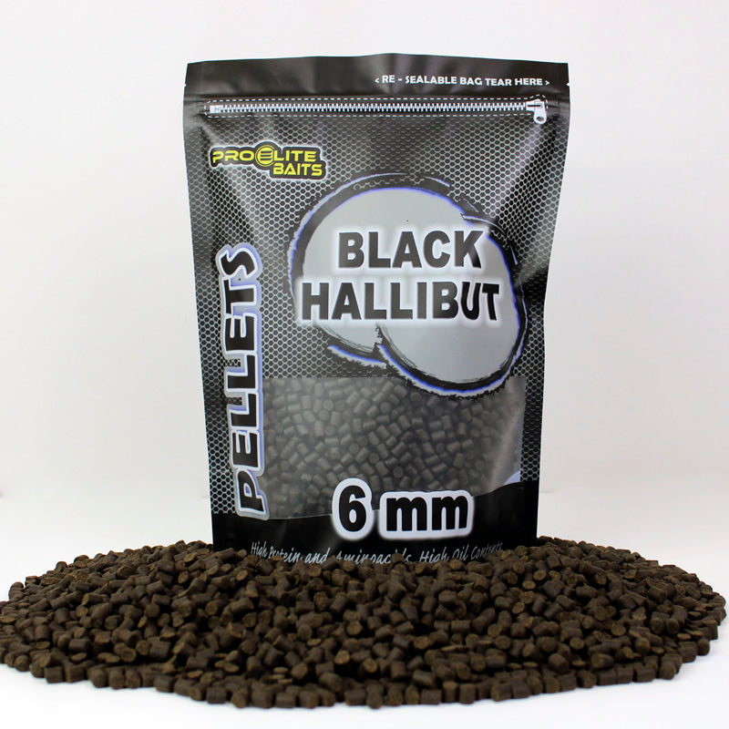 Micro Pellets Pro Elite Baits Halibut negru 6 mm