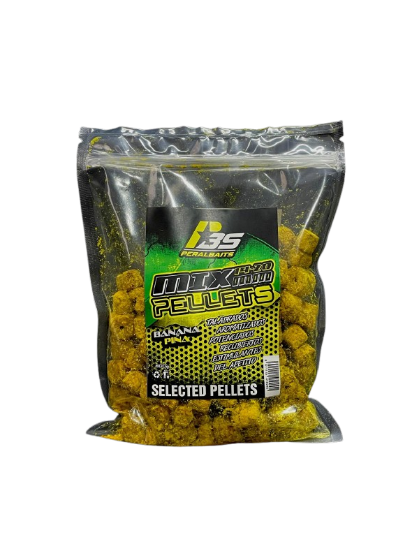 Se amestecă Pellets Peralbaits Banană Ananas 14-20 mm