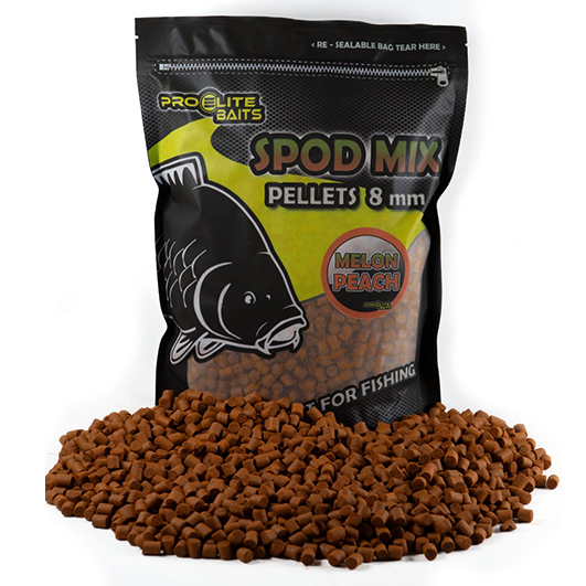 Pellets Spod Mix Pro Elite Baits Pepene & Peach 8 mm