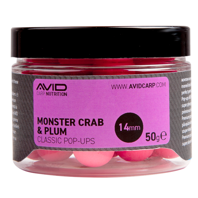 Pop ups Avid Carp Monster Crab & Plum 14 mm - Tienda Carpfishing