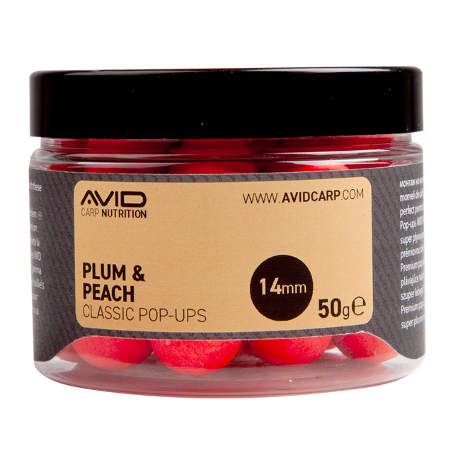 Pop ups Avid Carp Plum & Peach 14 mm - Tienda Carpfishing