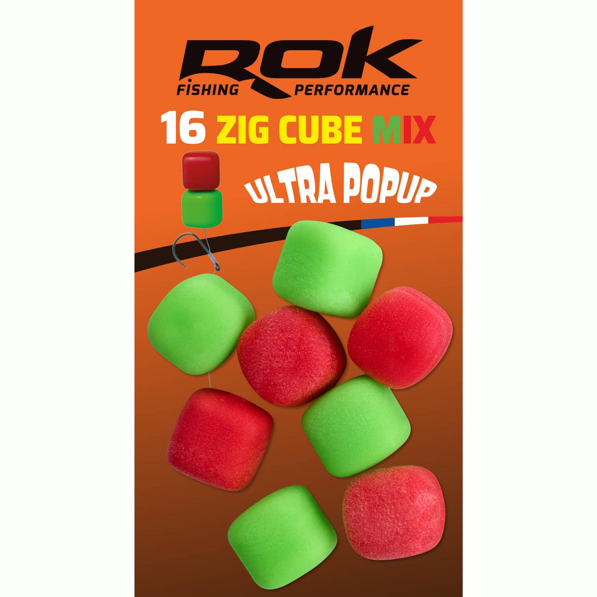 Pop up Zig Cube Rok Fishing Verde/roșu 12