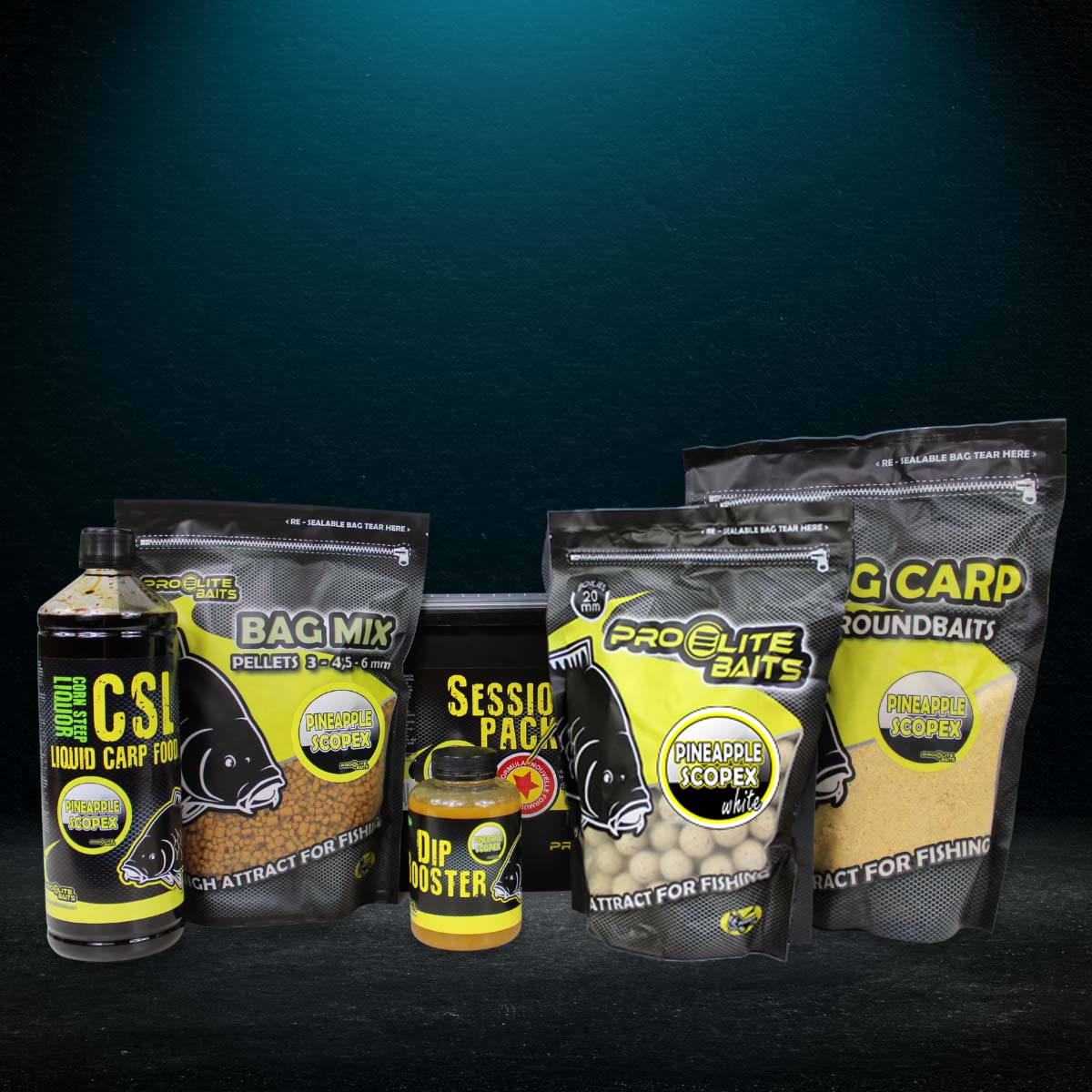 Session Pack Pro Elite Baits Pineapple Scopex Alb