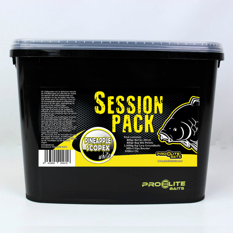 Session Pack Pro Elite Baits Pineapple Scopex Alb