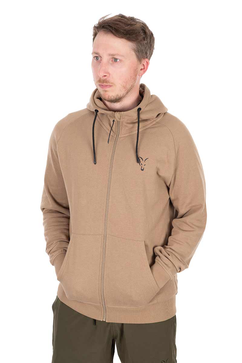Sudadera Fox LW Tan Ltd Edition con capucha y cremallera - Tienda Carpfishing