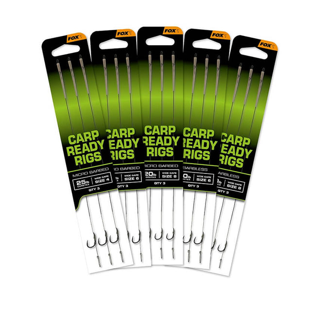 Anzuelos montados Fox Ready Rigs Wide Gape X3 - Tienda Carpfishing