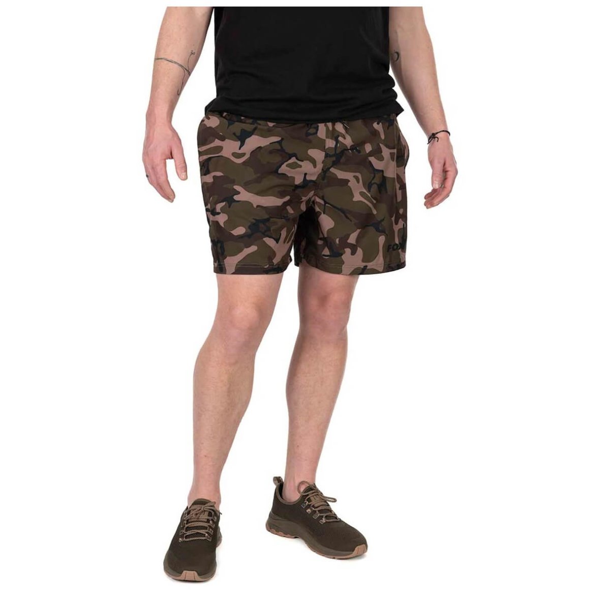 Bañador Fox Swim LW Negro/Camo - Tienda Carpfishing