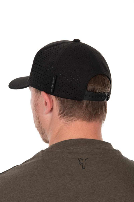 Gorra Fox Baseball Negro - Naranja - Tienda Carpfishing