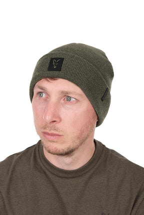 Gorro Fox Collection Beanie Verde y Negro - Tienda Carpfishing