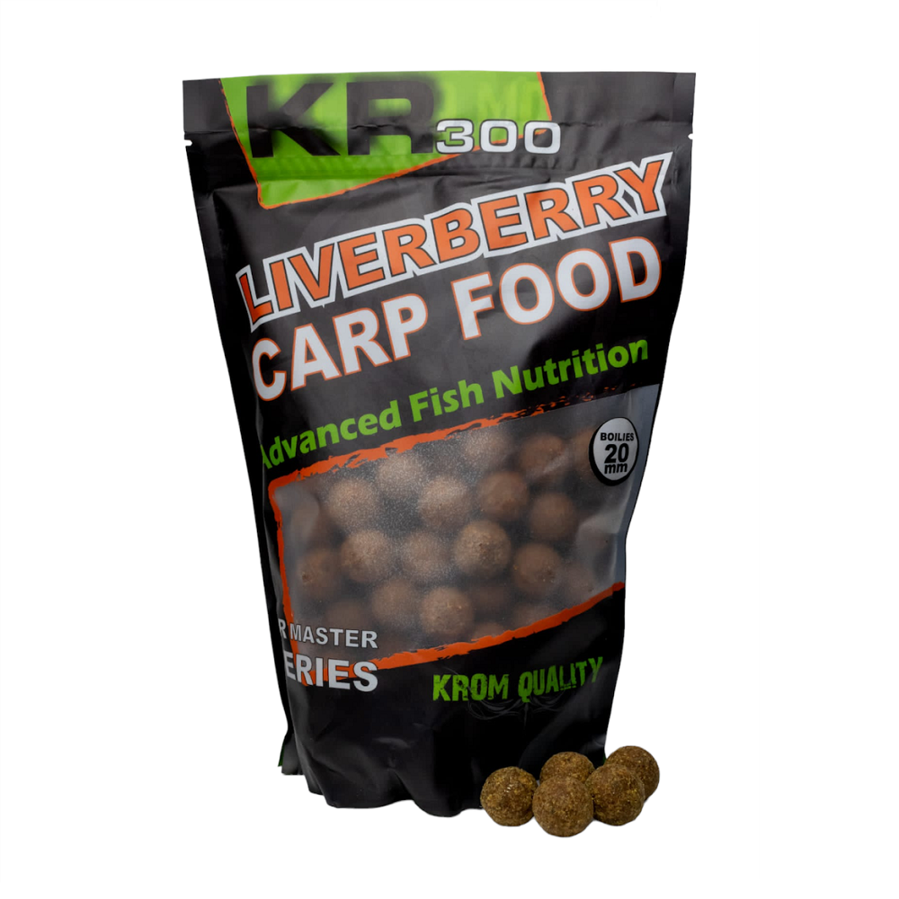 Boilies Krom Quality KR300 LiverBerry 20mm 800G