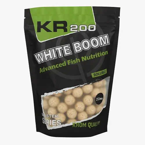 Boilies Solubil Krom Quality KR200 White Boom 20mm 800G
