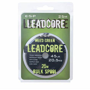 Leadcore ESP Weedy green 45 lb / 25 m - Tienda Carpfishing