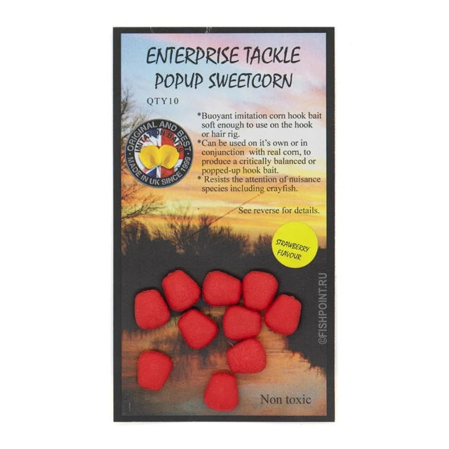 Maiz flotante Enterprise Pop Up Sweetcorn Rojo Fresa - Tienda Carpfishing
