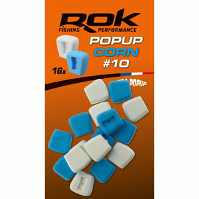Maíz Pop up Rok Fishing Blanco/Azul 10 - Tienda Carpfishing